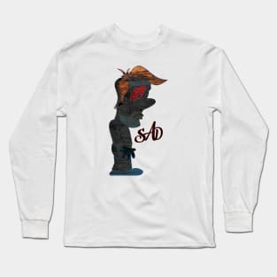 Sad Texture Man Long Sleeve T-Shirt